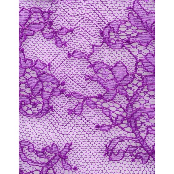 Agent Provocateur LOVE Lace Suspender Garter Belt Stockings Violet Purple M/L 4 - Picture 7 of 7